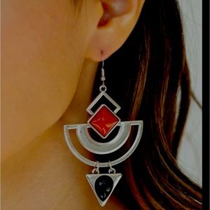 🌵Artsy Silver Beaded Dangle Earring